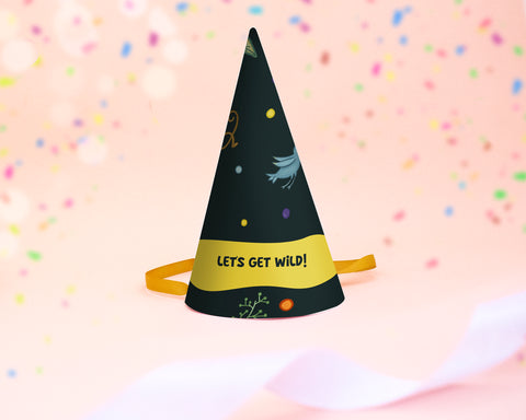 Tropical Forest - Party Hat Self Editing Template