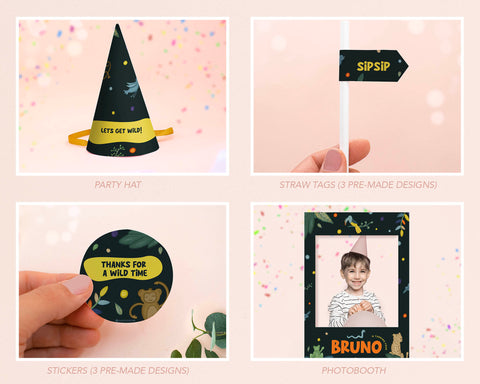 Tropical Forest - Party Kit Self Editing Templates