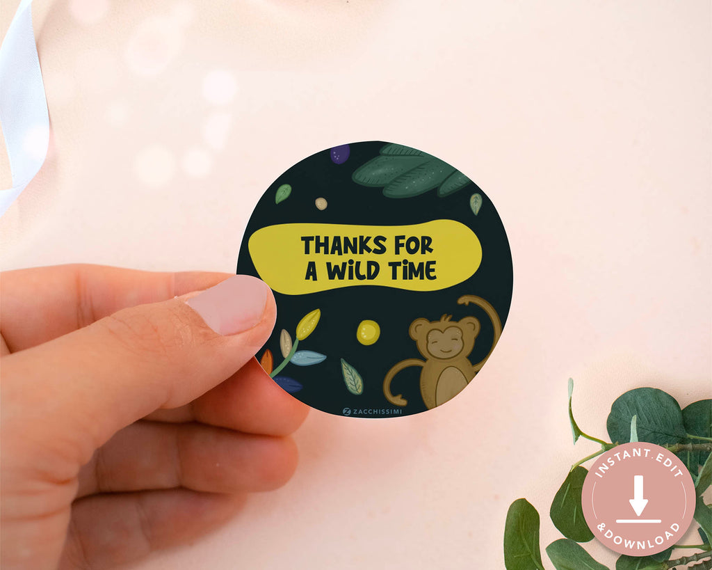 Tropical Forest - Sticker Self Editing Template
