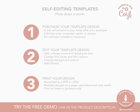 Greenery - Digital Invite Self Editing Template